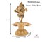Dancing Ganesha Solid Brass Diya Deepam Vilakku Samai Oil Lamp with Base Home Pooja Room Diwali Decorations Mandir Temple Ganesha Akhand Diya Hindu Puja Religious Deepawali Return Gift